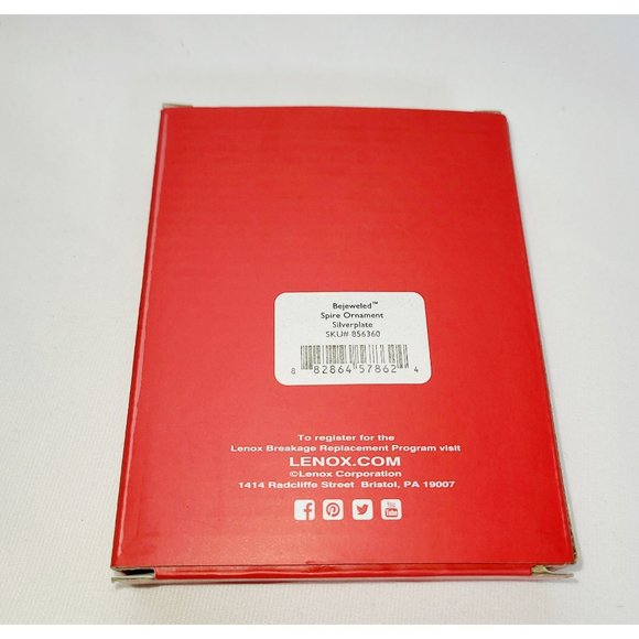 Lenox silver plated purple heart/spire ornament - Picture 5 of 7